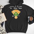 Baseball Father's Day Joke Vintage Baseball Dad Men Hoodie