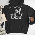 Baseball Player Dad Papa Fathers Day Number One Baseball Dad Men Hoodie