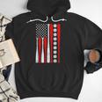 Baseball USA Flag Baseball Lover Baseball Dad Men Hoodie