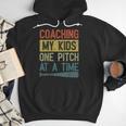 Coaching My Kids One Pitch At A Time Vintage Baseball Dad Men Hoodie Coaching My Kids One Pitch At A Time Vintage Baseball Dad Men Hoodie
