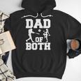 Dad Of Both Gymnastics Baseball Dad Men Hoodie