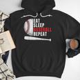 Eat Sleep Baseball Repeat Humor Baseball Dad Players Men Hoodie Eat Sleep Baseball Repeat Humor Baseball Dad Players Men Hoodie