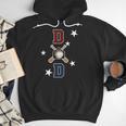 Patriotic Baseball Dad Father's Day Red Blue Star Men Hoodie Patriotic Baseball Dad Father's Day Red Blue Star Men Hoodie
