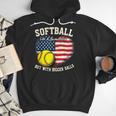 Patriotic US Flag Softball Dad Like A Baseball Dad Men Hoodie Patriotic US Flag Softball Dad Like A Baseball Dad Men Hoodie