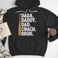 Retro Dada Daddy Dad Coach Bruh Baseball Dad Fathers Day Men Men Hoodie