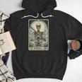 Retro Skeleton Baseball Dad Tarot Card Halloween Sport Lover Men Hoodie