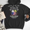 Softball Dad Like A Baseball Dad 4th Of July USA Retro Flag Men Hoodie Softball Dad Like A Baseball Dad 4th Of July USA Retro Flag Men Hoodie