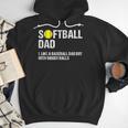 Softball Dad Baseball Dad But With Bigger Balls Father's Day Men Hoodie