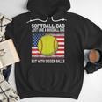 Softball Dad Like a Baseball Dad Father's Day USA Flag Men Hoodie Softball Dad Like a Baseball Dad Father's Day USA Flag Men Hoodie