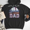 Vintage Baseball Dad Happy Fathers Day For Men Sports Lovers Men Hoodie