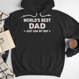 World's Best Dad Just Ask My Boy Baseball Dad Father's Day Men Hoodie World's Best Dad Just Ask My Boy Baseball Dad Father's Day Men Hoodie