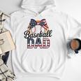 Baseball Dad American Flag Bow Sports Men Hoodie Baseball Dad American Flag Bow Sports Men Hoodie
