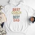 Baseball Dad For Men Vintage Best Coach And Best Dad Men Hoodie