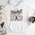 Baseball Dad Player Cool Retro Sports Fan Father's Day Premium Tri-Blend Men Hoodie
