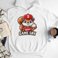 Game Day Baseball Dad Baseball Mam Father's Day Raglan Baseball Tee Men Hoodie