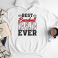 Retro Best Baseball Dad Ever Daddy Happy Fathers Day Men Men Hoodie
