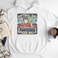 Softball Dad Like a Baseball Dad With Bigger Balls Gift Men Premium Men Hoodie Softball Dad Like a Baseball Dad With Bigger Balls Gift Men Premium Men Hoodie