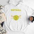 Softball Dad Just Like A Baseball Dad Player Premium Men Hoodie Softball Dad Just Like A Baseball Dad Player Premium Men Hoodie