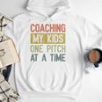 Vintage Baseball Dad Coaching My Kids One Pitch At A Time Men Hoodie Vintage Baseball Dad Coaching My Kids One Pitch At A Time Men Hoodie