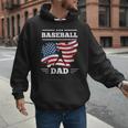 Baseball DAD American Flag Patriotic Father's Day Men Hoodie