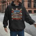 Baseball Dad BBQ Grill Dad's Game Plan Baseball & Barbecues Men Hoodie