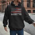 Baseball Dad Father's Day US Flag Baseball Men Hoodie