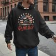 Baseball Dad Game Day USA Flag Men Hoodie