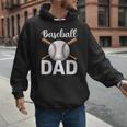 Baseball Dad Happy Fathers Day For Men Boys Men Hoodie