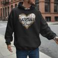 Baseball Dad Leopard Heart Baseball Lover Men Hoodie