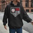 Baseball Dad Men USA American Flag Fathers Day 4th Of July Men Hoodie