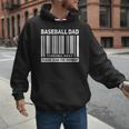 Baseball Dad Scan For Payment Barcode Father Men Hoodie