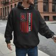 Baseball Dad Usa American Flag Patriotic Dad Father's Day Men Hoodie