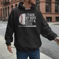 Baseball Dads Baseball Dad I Teach My Boys To Hit And Steal Men Hoodie