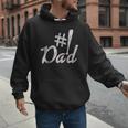 Baseball Player Dad Papa Fathers Day Number One Baseball Dad Men Hoodie