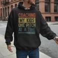 Coaching My Kids One Pitch At A Time Vintage Baseball Dad Men Hoodie Coaching My Kids One Pitch At A Time Vintage Baseball Dad Men Hoodie
