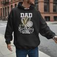 Dad Of The Birthday Girl Baseball Dad Leopard Heart Men Hoodie