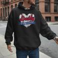 Daddy Of The Rookie Baseball Dad Retro Love Heart Birthday Men Hoodie
