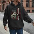 Fathers Day Baseball Dad Flag Dad Men Baseball Catcher Men Hoodie