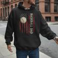 Fathers Day Baseball Dad USA Flag For Dad Men Baseball Men Hoodie
