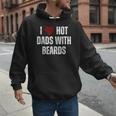 I Love Hot Baseball Dads With Beards Red Hearts Men Hoodie I Love Hot Baseball Dads With Beards Red Hearts Men Hoodie