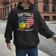 Patriotic US Flag Softball Dad Like A Baseball Dad Men Hoodie Patriotic US Flag Softball Dad Like A Baseball Dad Men Hoodie