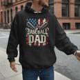 Retro American Flag Baseball Dad Father's Day Men Hoodie