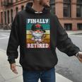 Retro Baseball Retirement Gnome Baseball Dad Finally Retired Men Hoodie