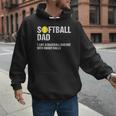 Softball Dad Baseball Dad But With Bigger Balls Father's Day Men Hoodie