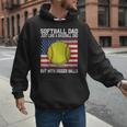 Softball Dad Like a Baseball Dad Father's Day USA Flag Men Hoodie Softball Dad Like a Baseball Dad Father's Day USA Flag Men Hoodie