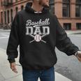 Vintage Baseball Dad Sport Lovers Batter Player Fathers Art Men Hoodie