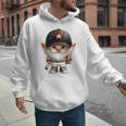 Baseball Dad Gnome For Baseball Lover With Winner Trophy Premium Tri-Blend Men Hoodie