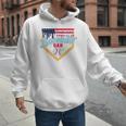 Baseball Dad Ice Cream Drip Father American Flag 4th Of July Men Hoodie