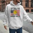 Softball Dad Like Baseball Dad But With Bigger Balls Men Hoodie Softball Dad Like Baseball Dad But With Bigger Balls Men Hoodie