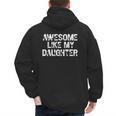 Awesome Like My Daughter Baseball Dad Father's Day Men's Hoodie Back Print Awesome Like My Daughter Baseball Dad Father's Day Men's Hoodie Back Print